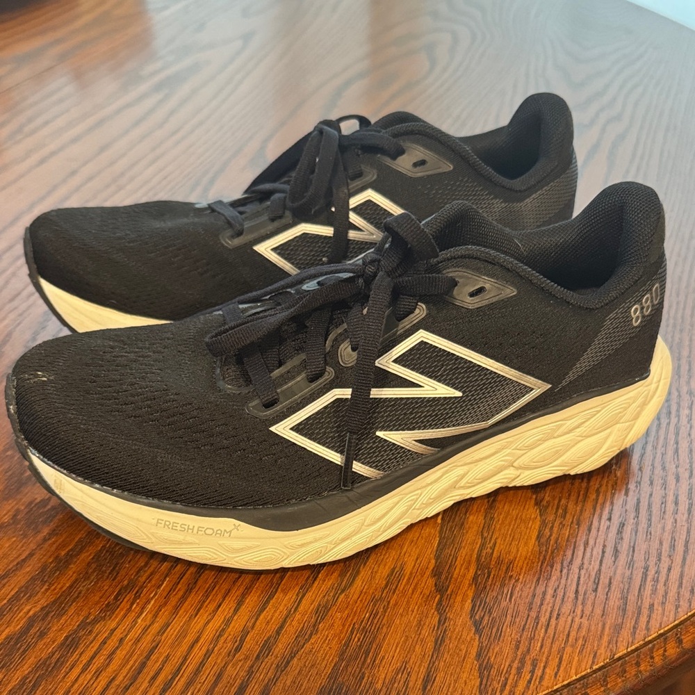 New Balance Black and White Athletic Sneakers